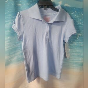 Cat & Jack NWT Light Blue Polo‎ Shirt Girls Size XS 4/5
